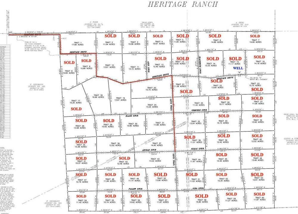 Texas Ranch Land Size Acres -Heritage Ranch